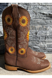 Cactus Country Women's Sunflowers Chocolate Brown