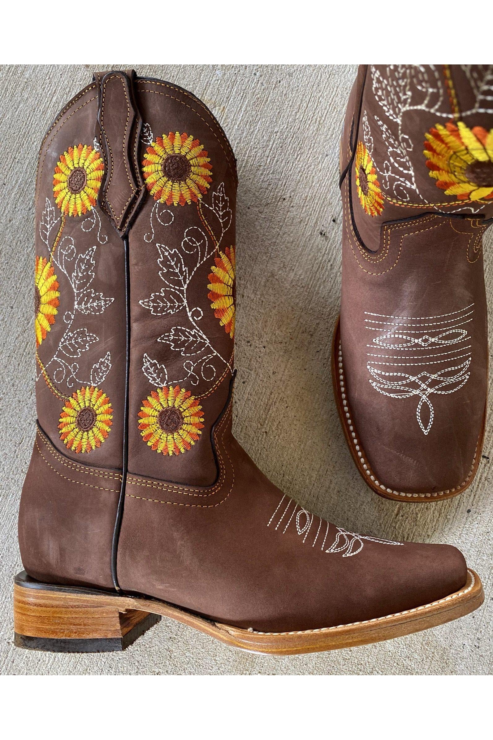 Cactus Country Women's Sunflowers Chocolate Brown