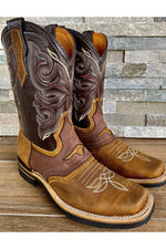 Load image into Gallery viewer, Cactus Country Men’s Two-Tone Brown Boots
